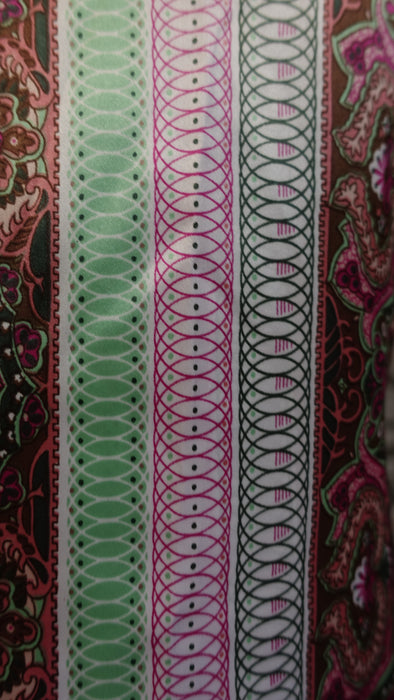 Paisely Stripe Silky Fabric - New