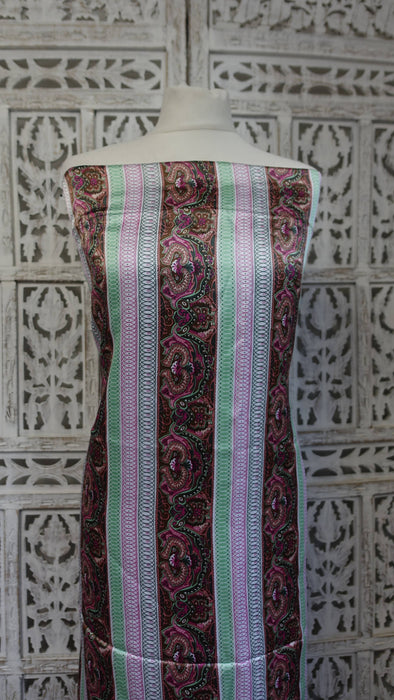 Paisely Stripe Silky Fabric - New