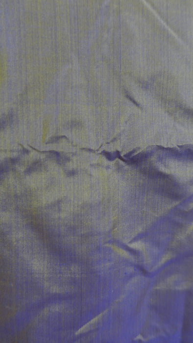 Contrast Gold And Purple Pure Silk Fabric- New