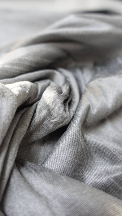 Grey Art Raw Silk Fabric - New