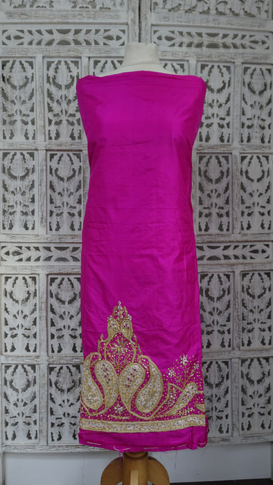 Hot Pink Vintage Wedding Silk Suit - New