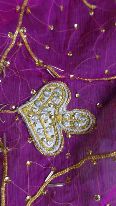 Hot Pink Vintage Wedding Silk Suit - New