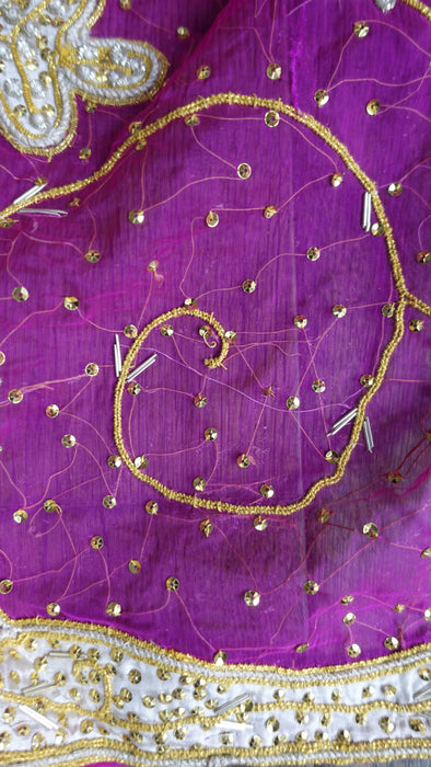 Hot Pink Vintage Wedding Silk Suit - New