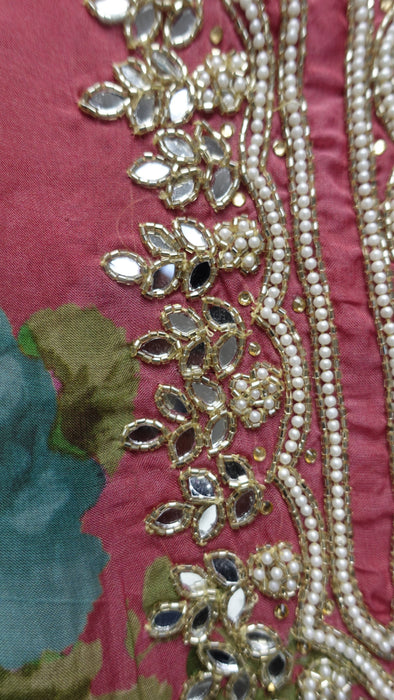 Bright Peach Silk Voile - New With Defects