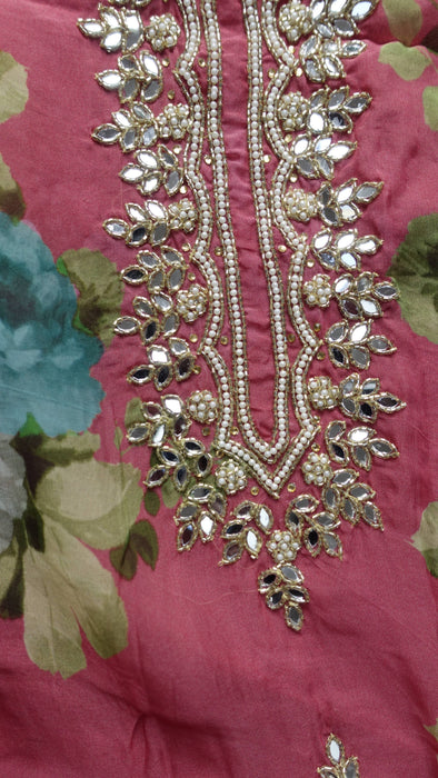 Bright Peach Silk Voile - New With Defects