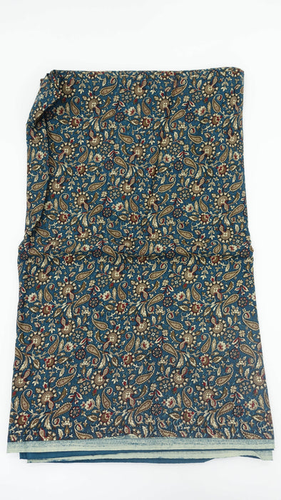 Blue Paisley Cotton Fabric - 5-6 Metres