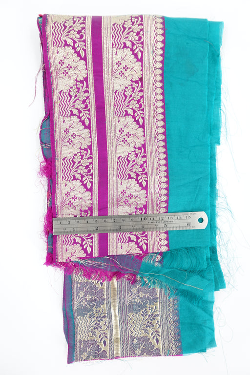 Jade & Pink Banarsi Brocade Silk Trim - Indian Suit Company