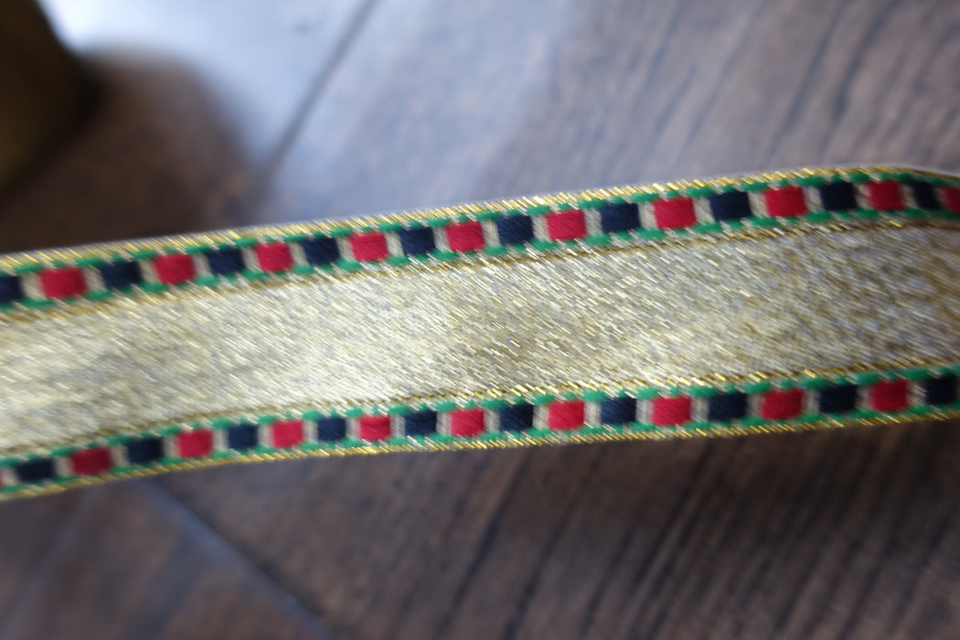 Gold Braid With Red Green Trim - 5.6 Metres