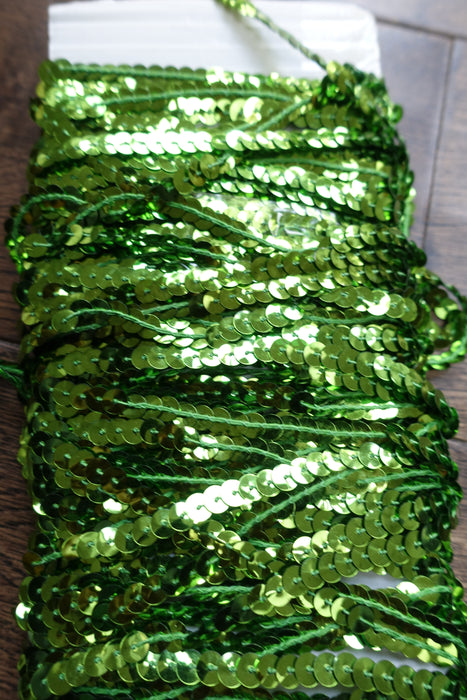 Green Sequinned Trim - 19 Metres