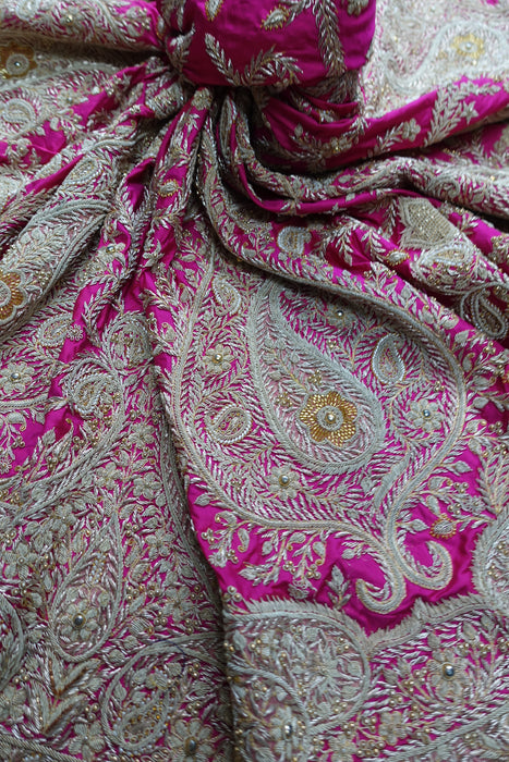 Pink Silk Vintage Wedding Lengha “ UK Size 10 /EU Size 36 - Preloved