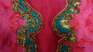 Pink Brocade & Bright Blue Churidaar Suit - UK 10 / EU 36 - New - Indian Suit Company