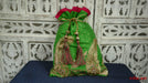 Green Vintage Silk Potli Bag - Indian Suit Company
