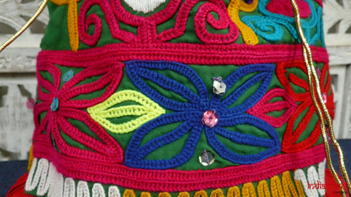 Colourful Vintage Printed Cotton Potli Bag - Indian Suit Company