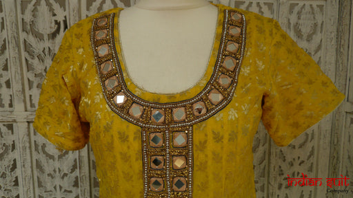 Yellow & Green Salwar Kameez UK 10 / EU 36 - Preloved - Indian Suit Company