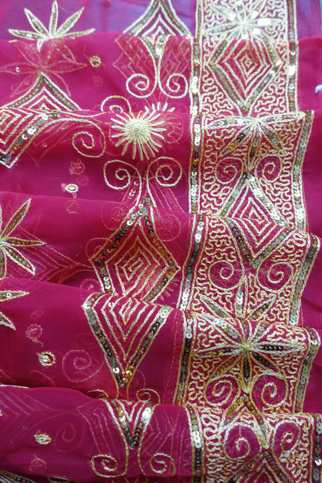 Red Vintage Wedding Sari - New