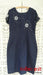 Navy Blue Silk Blend Salwar Kameez UK 10 / EU 36 - Preloved - Indian Suit Company
