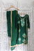 Dark Green Crepe Silk Capri Trouser Suit, UK 8 / EU 34 New - Indian Suit Company