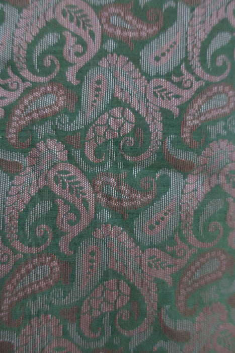 Green Cotton Silk Paisley Blend - New - Indian Suit Company
