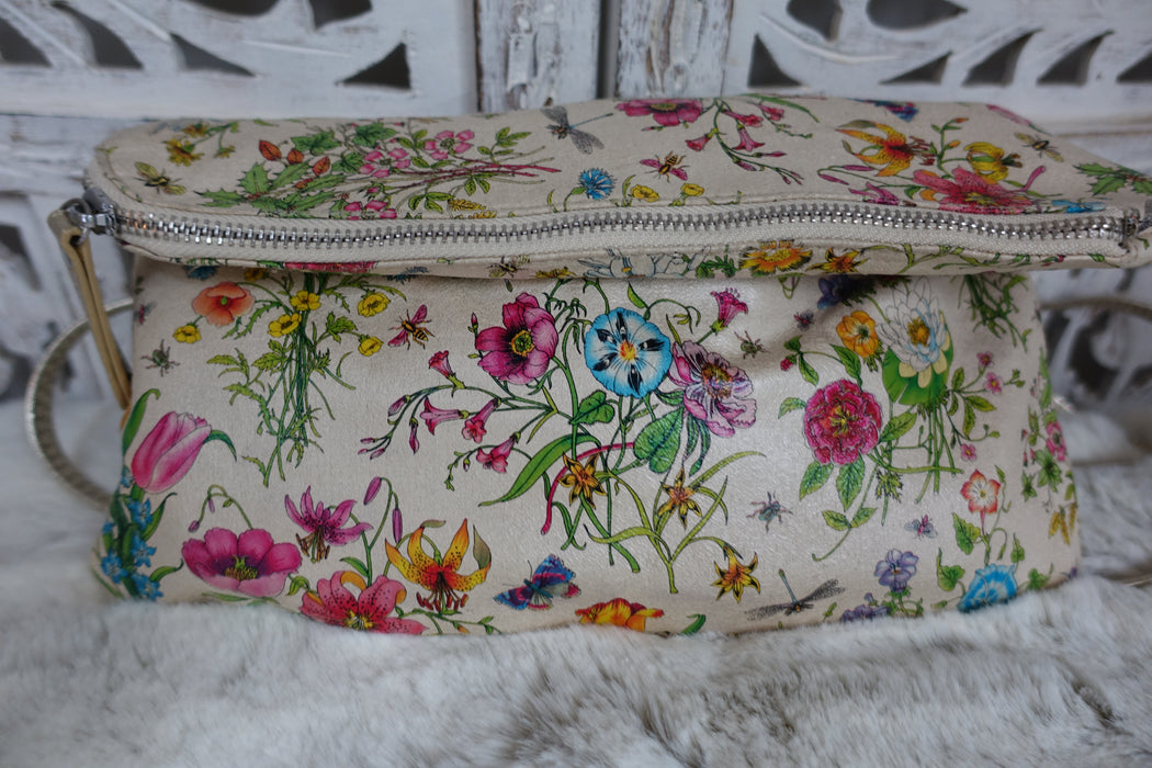Pavers Floral Print Asymmetrical Bag - Preloved - Indian Suit Company
