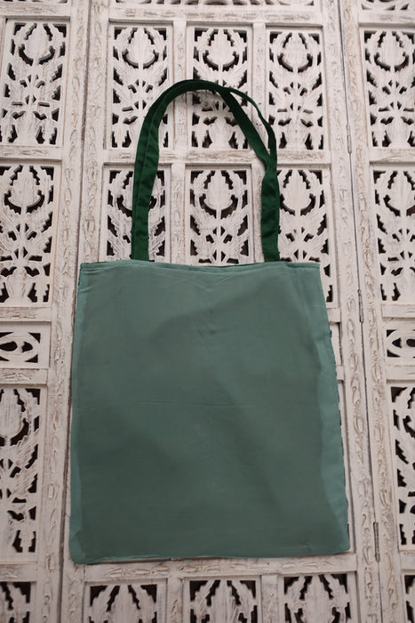 Sage Green Chiffon With Rhinestones Tote Bag - New - Indian Suit Company