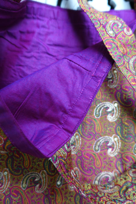 Vintage Paisley Bag Banarsi Brocade Tilla Bag - Indian Suit Company