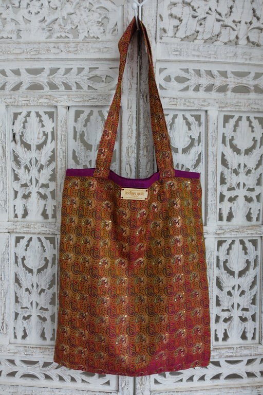 Vintage Paisley Bag Banarsi Brocade Tilla Bag - Indian Suit Company