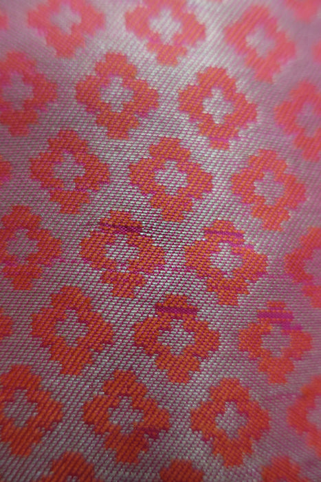 Orange & Pink Brocade Tote Bag - Indian Suit Company
