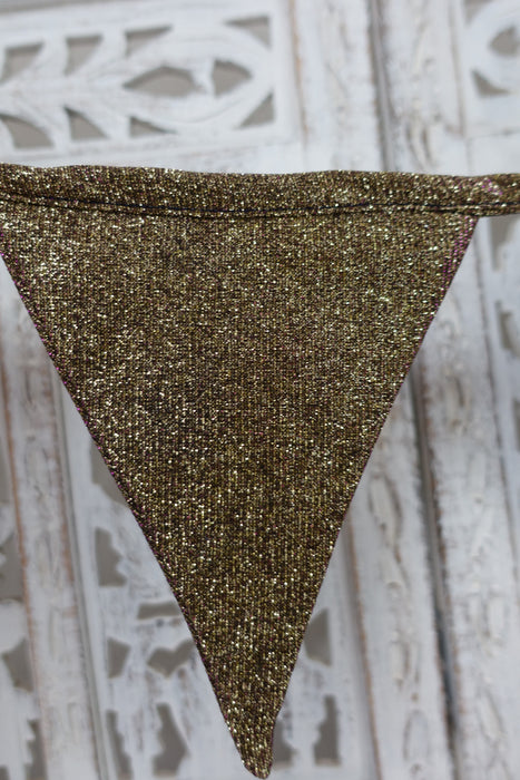Gold And Purple Toned Glitter Bunting - 5.9 Metres