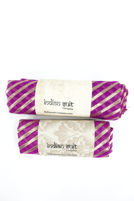 Pink Silk Voile Sari Gift Wrap - Medium - Indian Suit Company