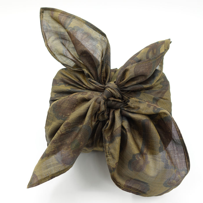 Khaki Silk Double Sided Gift Wrap - New