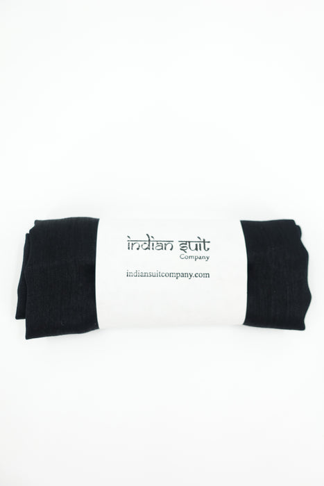 Plain Black Silk Fabric Gift Wrap - Small - Indian Suit Company