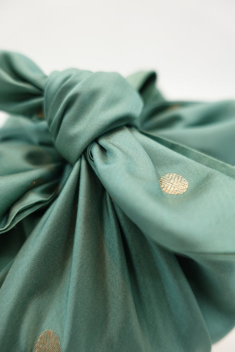 Sage Green Pure Silk Double Sided Gift Wrap