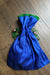 Blue Raw Silk Potli Bag With Green Chiffon Lining READY - Indian Suit Company