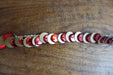 Red & Matt Gold Beaded Trim - New - Indian Suit Company