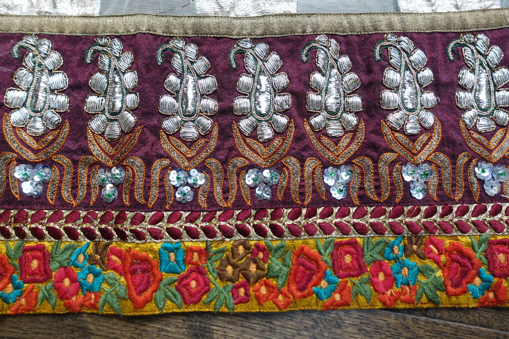 Vintage Wide Trim With Zardosi - Preloved - Indian Suit Company
