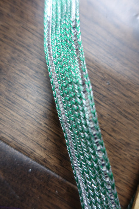 Green & Silver Braid Trim - New