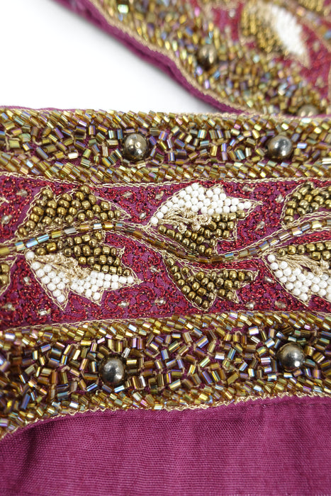 in17550 dusky pink beaded belt - Indian Suit Company