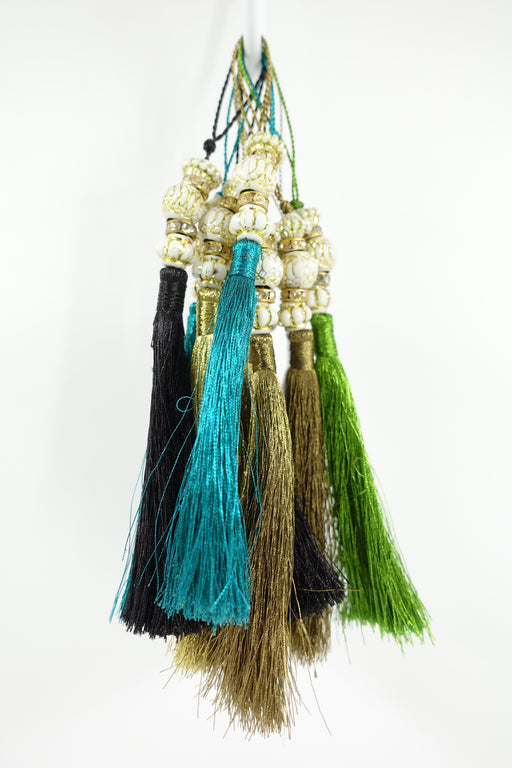 Metallic Colourful Tassels - Various Colours - Indian Suit Company