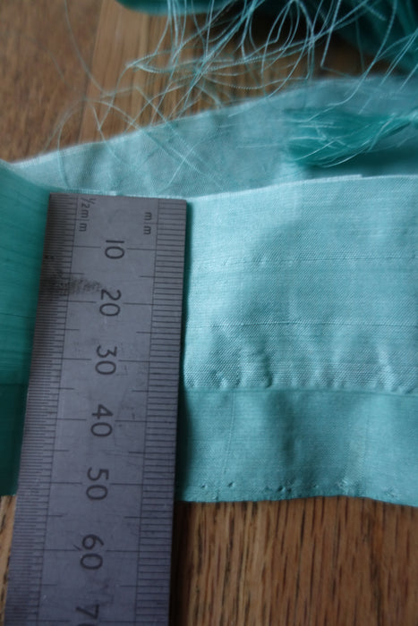 Sky Blue Pure Silk Sari Ribbon 11 Metres - Reclaimed