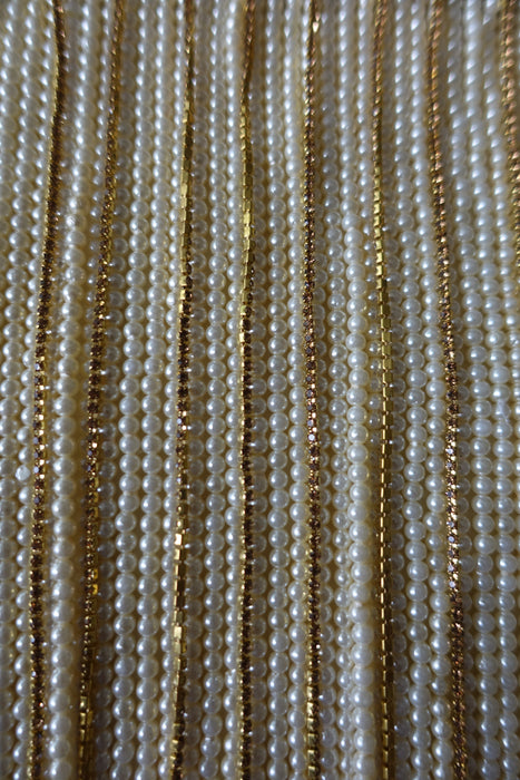 Gold Pearl Beaded Sehra - New