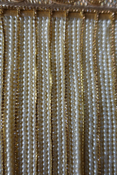 Gold Pearl Beaded Sehra - New