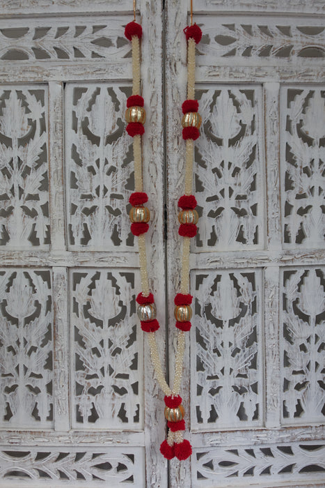 Pearl And Red Vintage Wedding Garlands - New