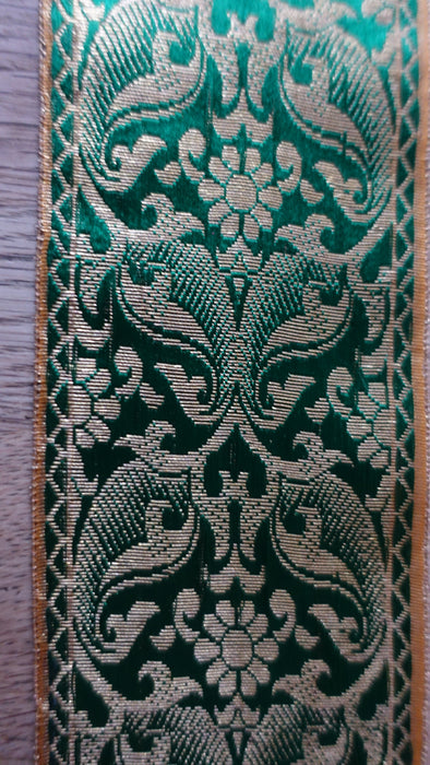 Green Vintage Banarsi Brocade - New