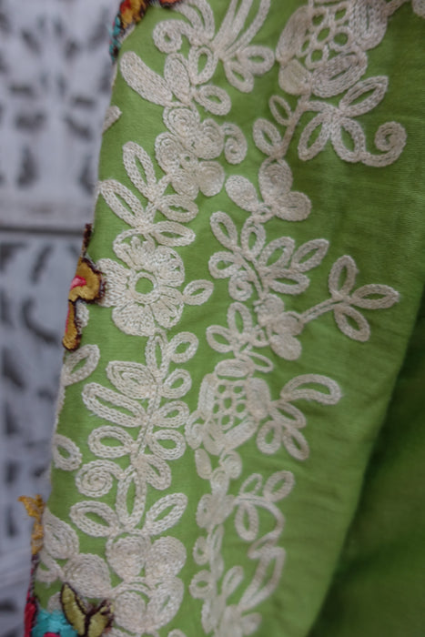 Green Embroidered Churidaar - UK 6 / EU 34 - Preloved - Indian Suit Company
