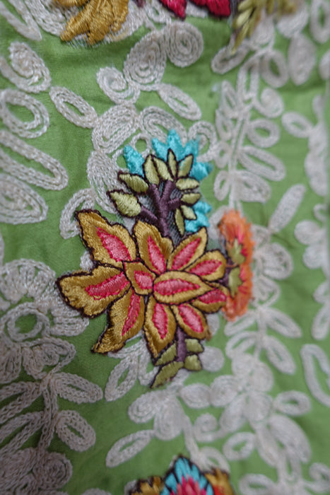 Green Embroidered Churidaar - UK 6 / EU 34 - Preloved - Indian Suit Company