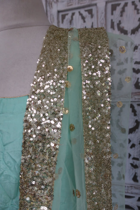 Mint Green Churidaar Suit - UK 6 / EU 32 - New