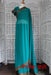 Teal Embellished Sari Saree + 42 Inch Blouse - Preloved - Indian Suit Company