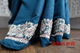 Dark Teal Sari + 39 Bust Blouse Sari - Preloved - Indian Suit Company