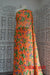 Printed Orange Vintage Chiffon Sari - New - Indian Suit Company