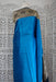 Blue Sateen Silk Vintage Sari - Preloved - Indian Suit Company